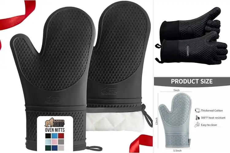 Detailed view of 10 Best Durable Silicone Oven Gloves: Heat Safe, Easy Clean