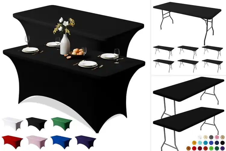 Detailed view of Best Durable Stretch Tablecloths For 6-Foot Tables