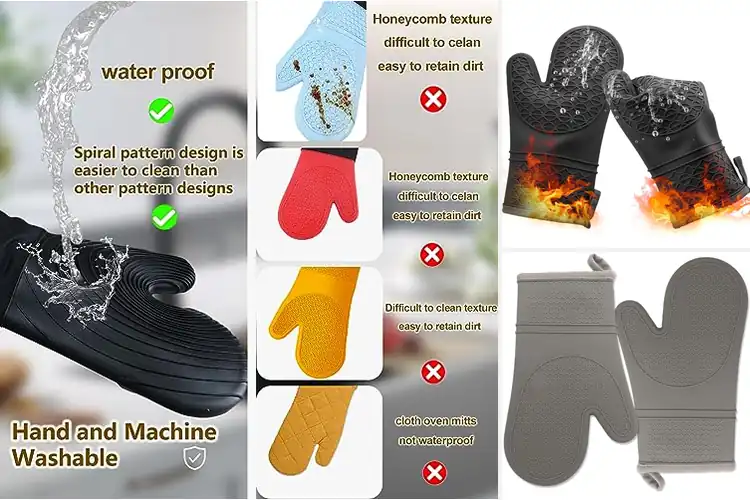 Detailed view of 10 Best Easy Clean Oven Mitts for Safe Cooking