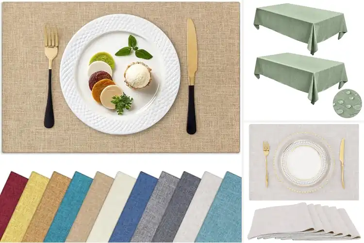 Detailed view of 10 Best Easy Clean Table Linens for Effortless Entertaining