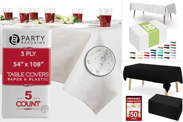 Detailed view of Best Easy Cleanup Disposable Table Covers