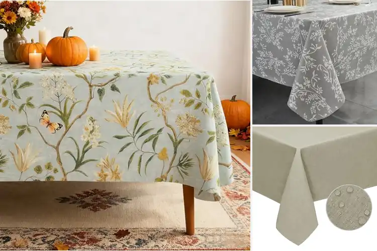 Detailed view of 10 Best Easy-to-Clean Tablecloths for Hassle-Free Dinners