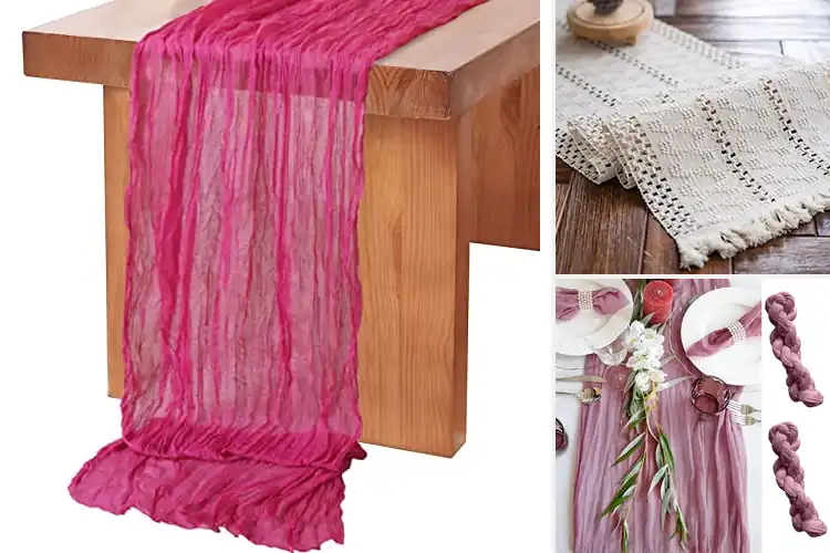 Detailed view of Best Farmhouse Gauze Runner