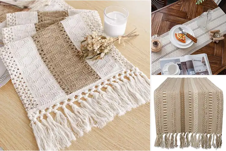 Detailed view of 10 Best Farmhouse Table Runners: Charm Your Dining Space