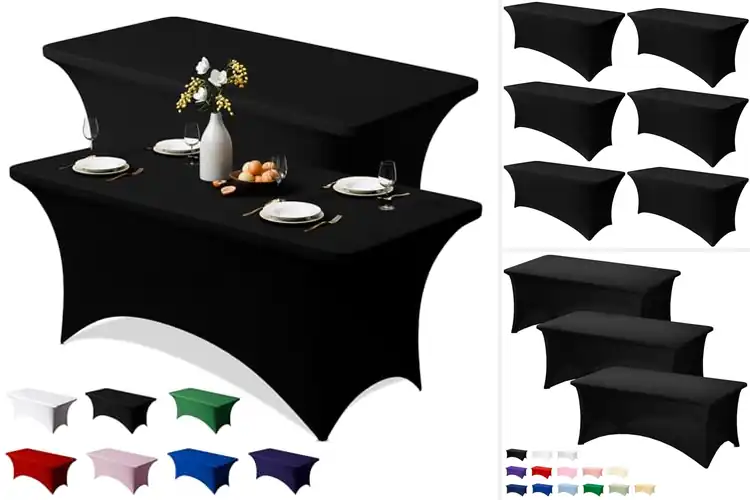 Detailed view of Best Fitted Spandex Table Covers For 6 Foot Tables