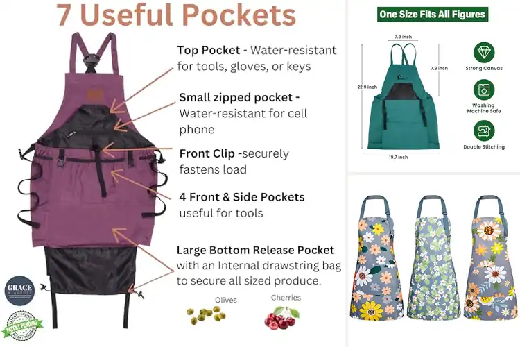 Detailed view of Best Gardening Aprons