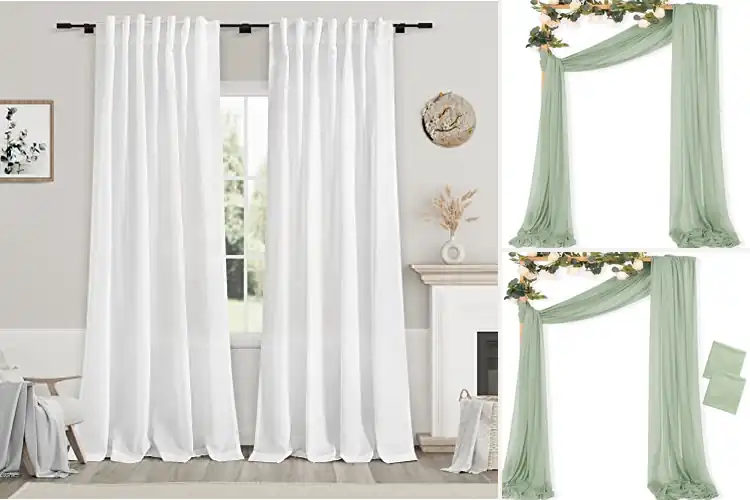 Detailed view of 10 Best Gauze Drapes for Effortless Home Elegance