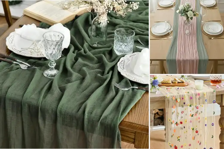 Detailed view of Best Gauze Table Runners for Parties