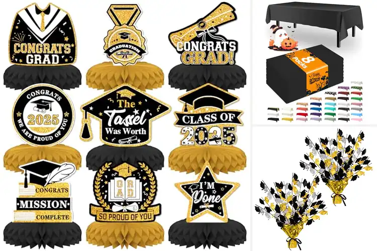 Detailed view of 10 Best Graduation Table Decorations: Wow Guests Easily