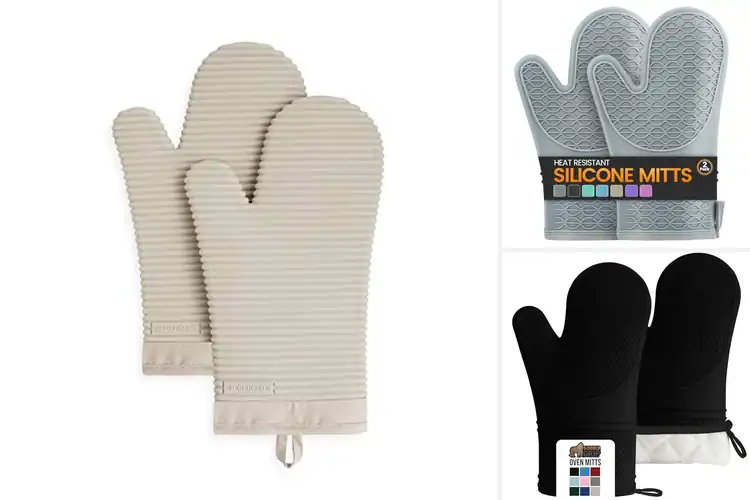 Detailed view of 10 Best Heat Resistant Silicone Oven Mitts for Safe Cooking