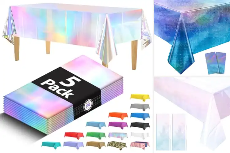 Detailed view of 8 Best Holographic Tablecloths: Sparkle & Protect