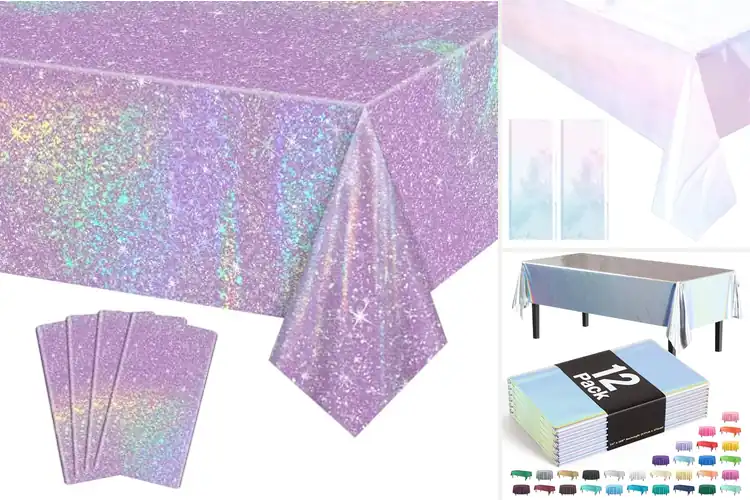 Detailed view of 10 Best Iridescent Tablecloths: Elevate Your Events