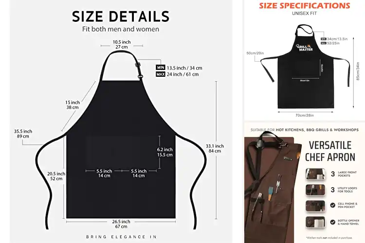 Detailed view of Best Lightweight BBQ Aprons: Stay Cool & Clean All Summer