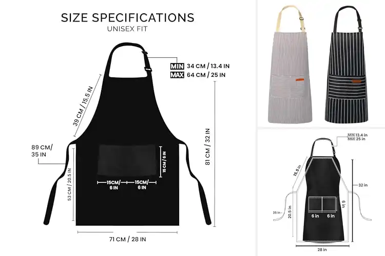 Detailed view of Best Lightweight Cooking Aprons