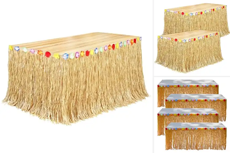 Detailed view of Best Luau Party Decor Skirts