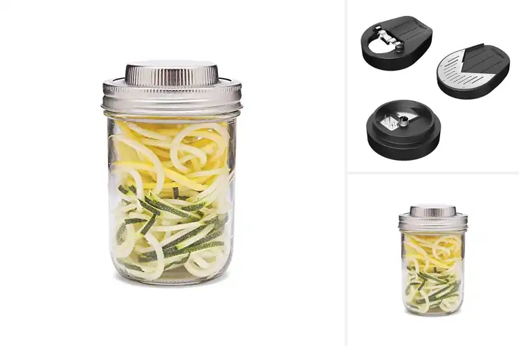 Detailed view of 3 Best Mason Jar Spiralizers for Easy, Healthy Veggie Noodles