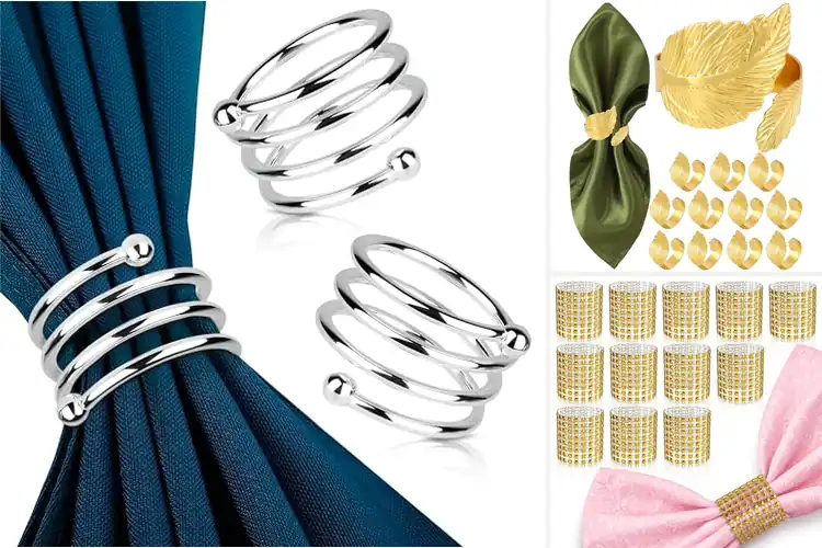 Detailed view of Best Napkin Ring Sets For Wedding Tables