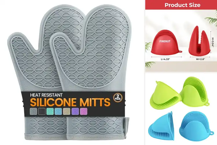Detailed view of Best Non Slip Silicone Mitts