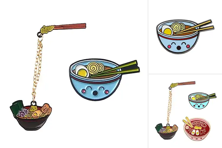 Detailed view of 10 Best Noodle Bowl Lapel Pins to Elevate Your Style Today