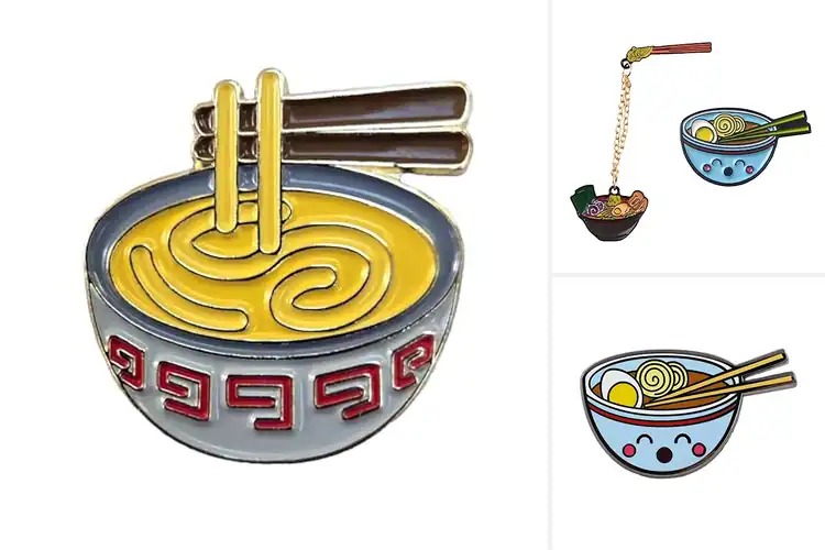 Detailed view of 10 Best Noodle Themed Gift Pins to Elevate Your Style Instantly