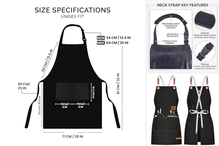 Detailed view of Best Oil Resistant Aprons
