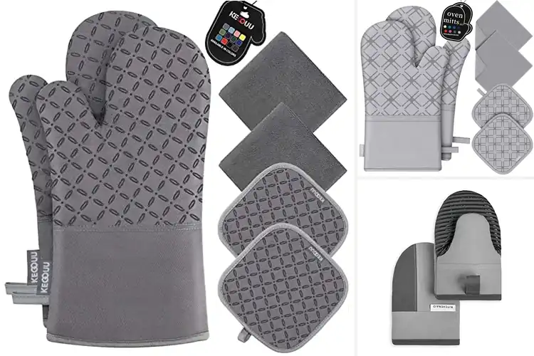 Detailed view of 10 Best Oven Mitts For Hot Pans And Dishes: Cook Safely