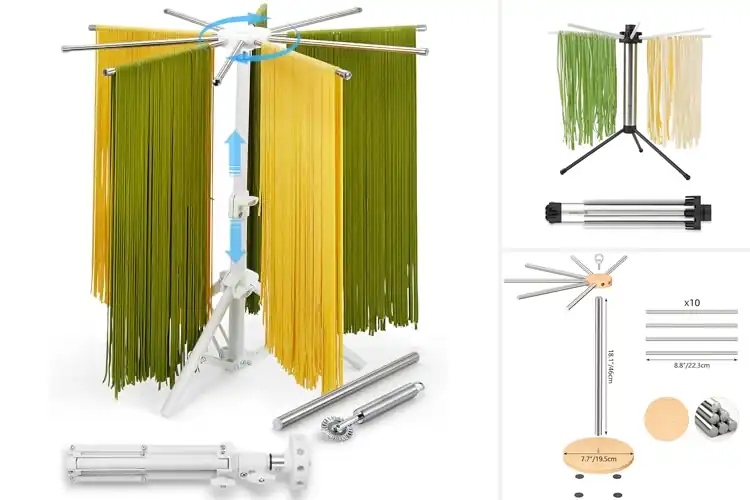 Detailed view of 10 Best Pasta Hanging Racks for Perfect Noodle Drying