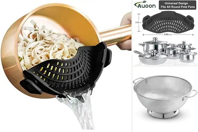 Detailed view of 10 Best Pasta Strainers for Easy, Mess-Free Cooking