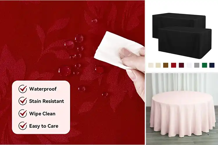 Detailed view of 10 Best Quality Polyester Tablecloths: Durable & Stain-Resistant