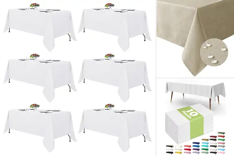 Detailed view of 10 Best Rectangle Table Cloths: Style & Protection