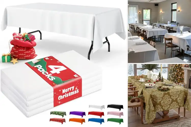 Detailed view of 6 Best Rectangle Tablecloths for Holiday Parties:Stain-Free