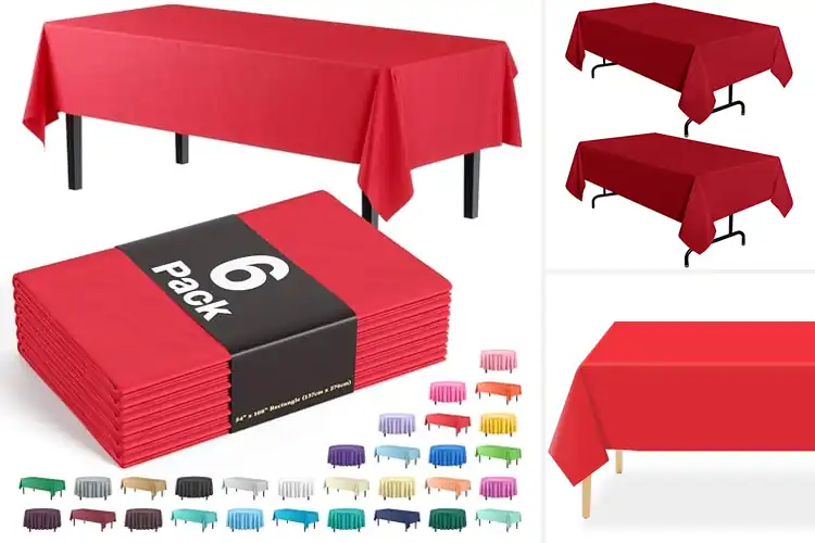 Detailed view of 10 Best Red Tablecloths for Stylish, Happy Dining