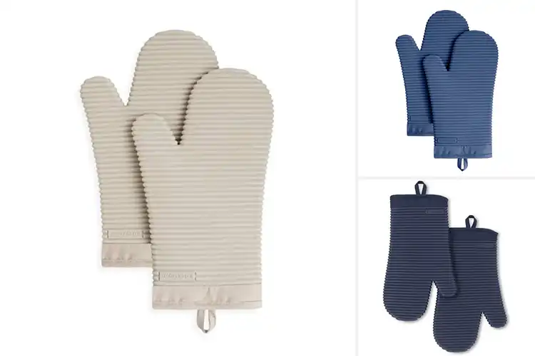 Detailed view of Best Ribbed Silicone Oven Mitts For Secure Grip