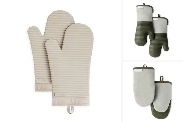 Detailed view of 9 Best Ribbed Silicone Oven Mitts for Hot Cooking Safely