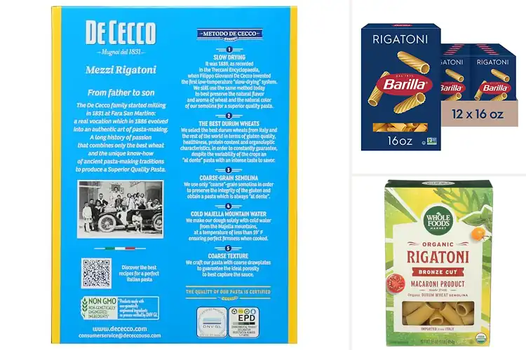 Detailed view of 10 Best Rigatonis for Saucy Pasta Perfection