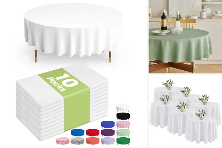 Detailed view of 10 Best Round Tablecloths: Durable, Easy-Care & Waterproof