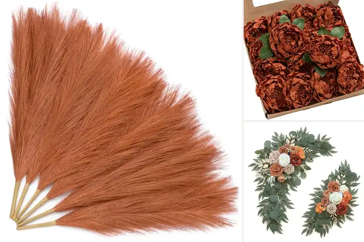 Detailed view of Best Rustic Burnt Orange Decorations