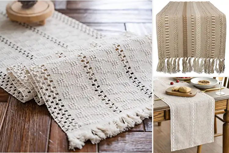 Detailed view of Best Rustic Farmhouse Table Runner