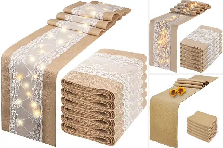 Detailed view of Best Rustic Wedding Table Runner For Wedding Party