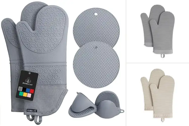 Detailed view of Best Silicone Oven Mitt Set