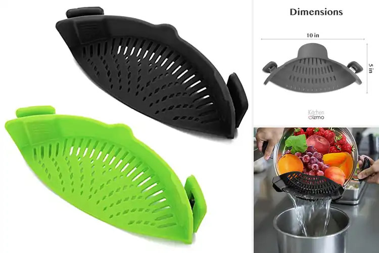 Detailed view of 10 Best Silicone Strainers For Noodles – Clip‑On Drain Ease