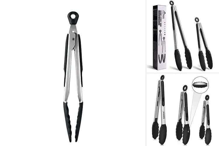 Detailed view of 10 Best Silicone Tongs for Safe, Easy, and Scratch-Free Cooking