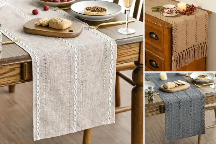 Detailed view of Best Soft Rustic Table Runner