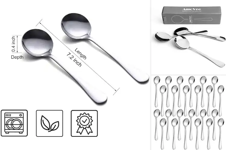 Detailed view of 10 Best Soup Spoons for Comfort and Daily Use