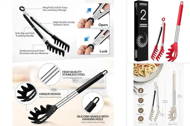 Detailed view of 10 Best Spaghetti Spoons for Perfect Pasta Serving