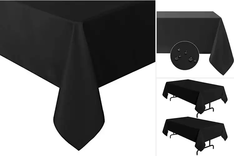 Detailed view of 10 Best Stain-Resistant Black Tablecloths: Protect & Clean Easily