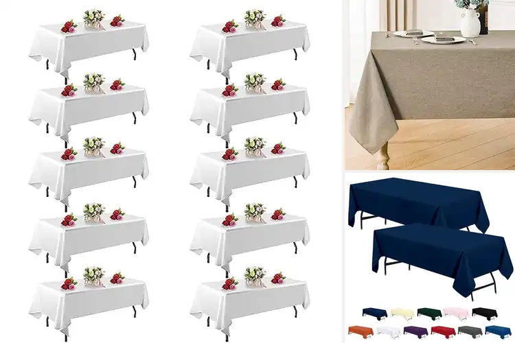 Detailed view of 10 Best Stain-Resistant Tablecloths For Weddings