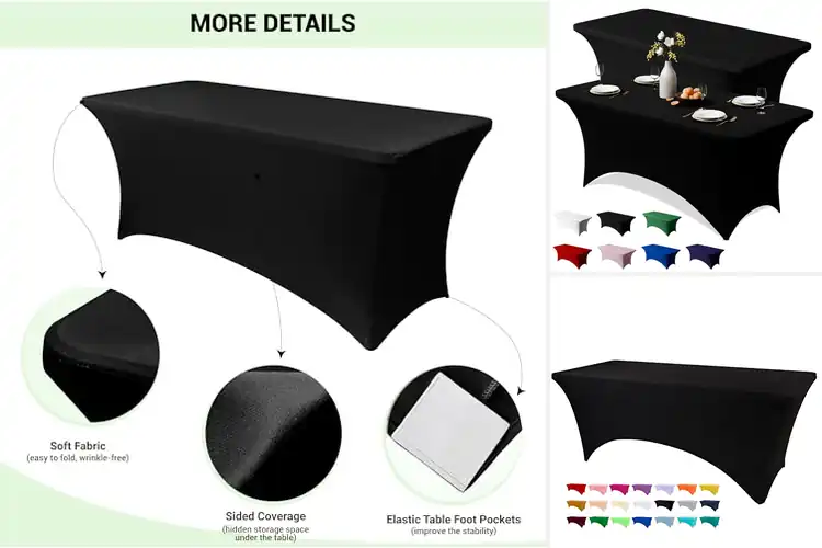 Detailed view of 10 Best Stretch Banquet Tablecloths: Smooth and Easy