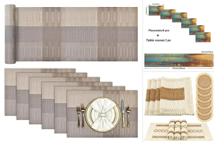 Detailed view of 10 Best Table Runner Sets: Instant Dining Upgrade