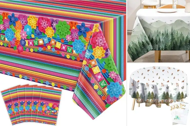 Detailed view of Best Tablecloths For Holiday Color Themes